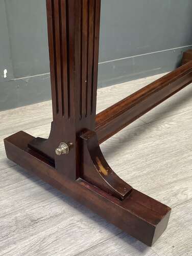 Antique Mahogany & Brass Shop Clothes Hanging Rail