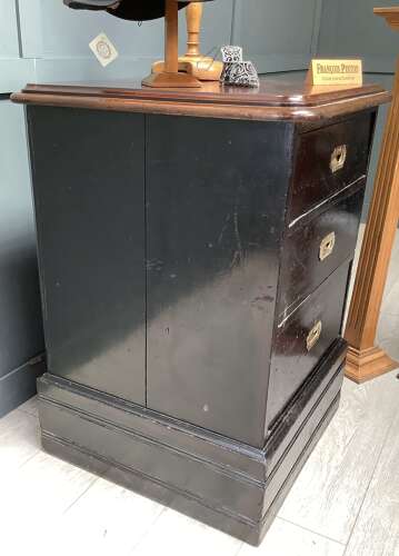 Antique Ebonised Shop Disiplay Drawers