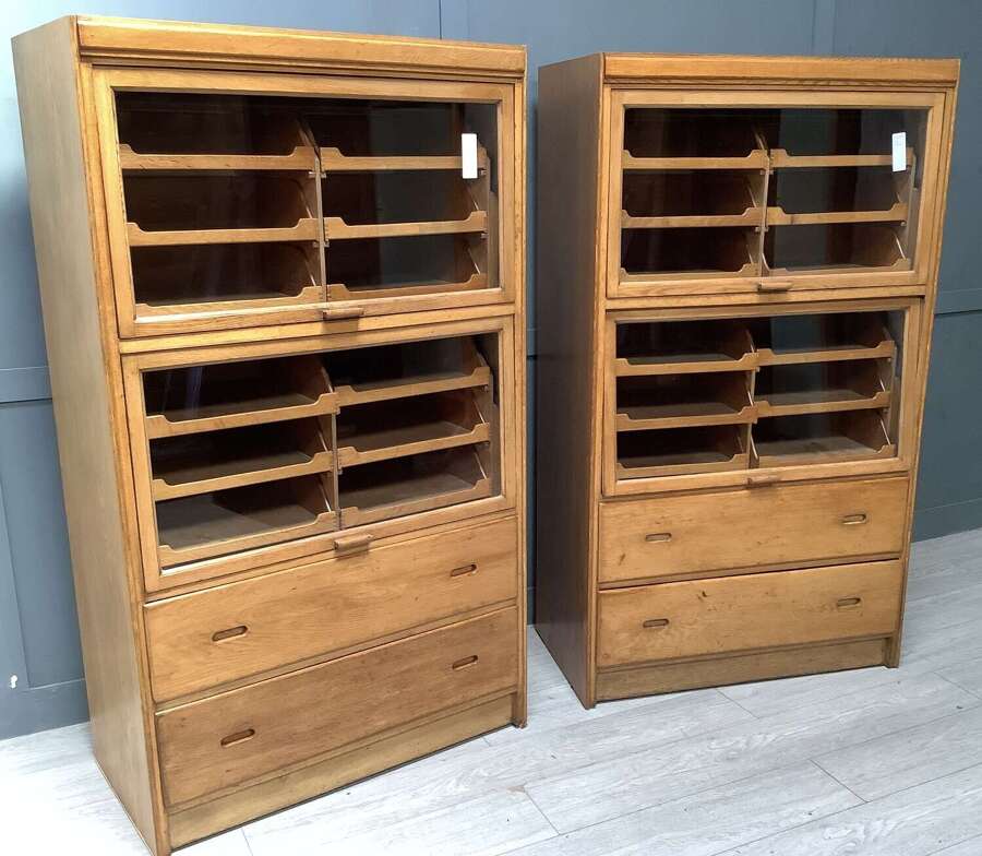 Pair Antique Haberdashery Drawer Units