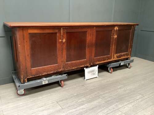Antique Pine Mahogany Stained Shop Counter c1890