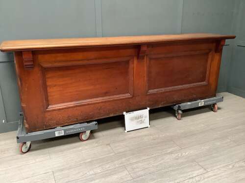 Antique Pine Mahogany Stained Shop Counter c1890
