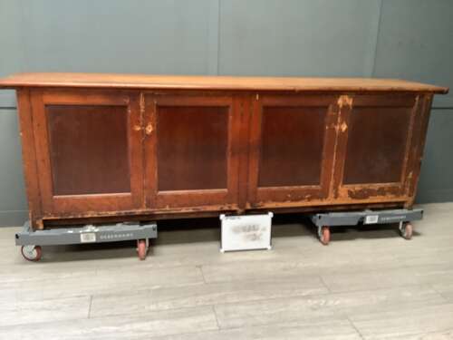 Antique Pine Mahogany Stained Shop Counter c1890