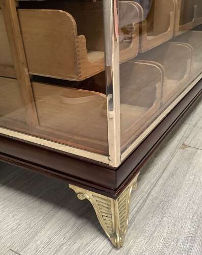 35 Drawer Mahogany & Brass Frame Haberdashery Shop Display Counter